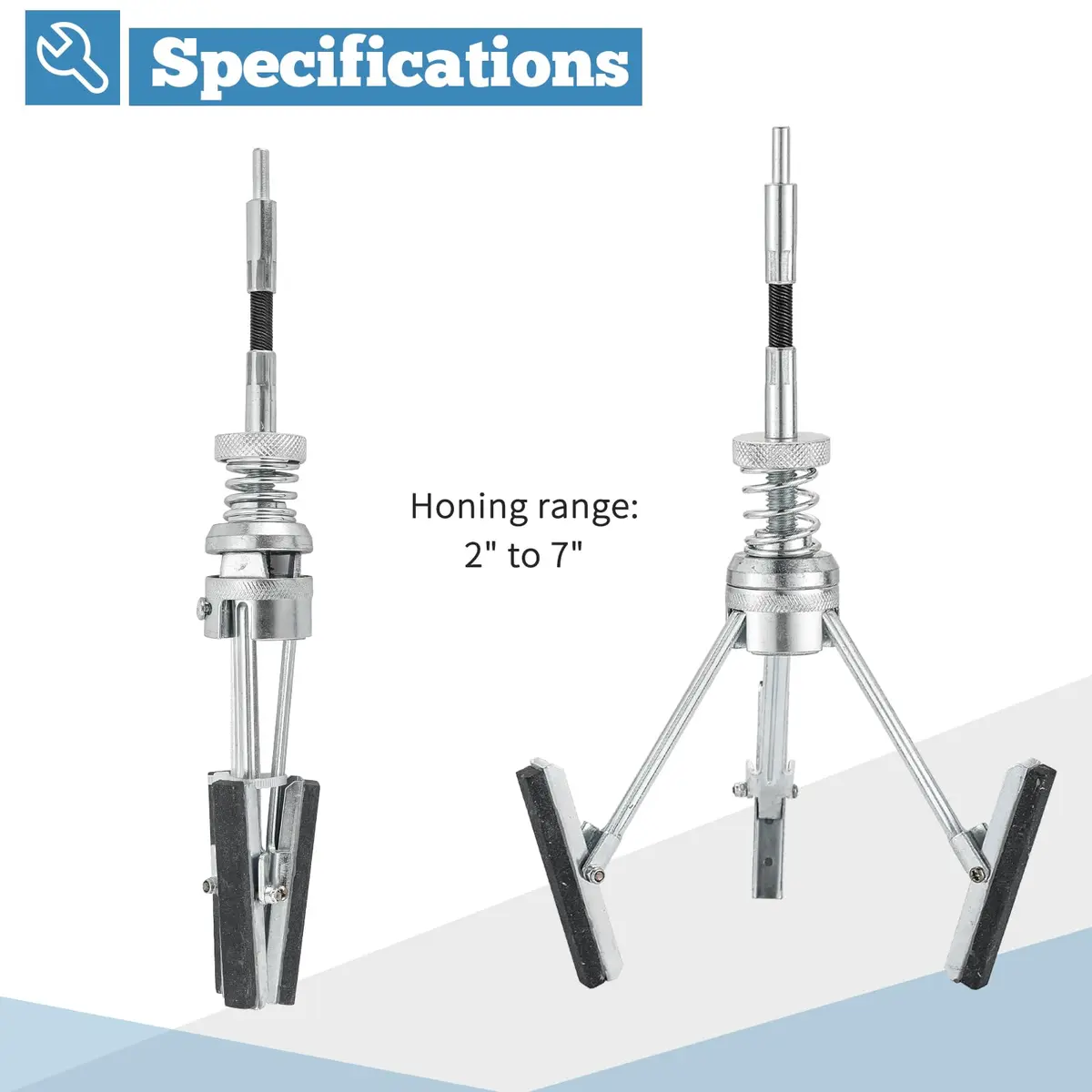 ATPEAM 5cm-17.8cm Engine Cylinder Hone Tool with 3 Replaceable 220 Grit Stones | Deglazer for Drills - view 2