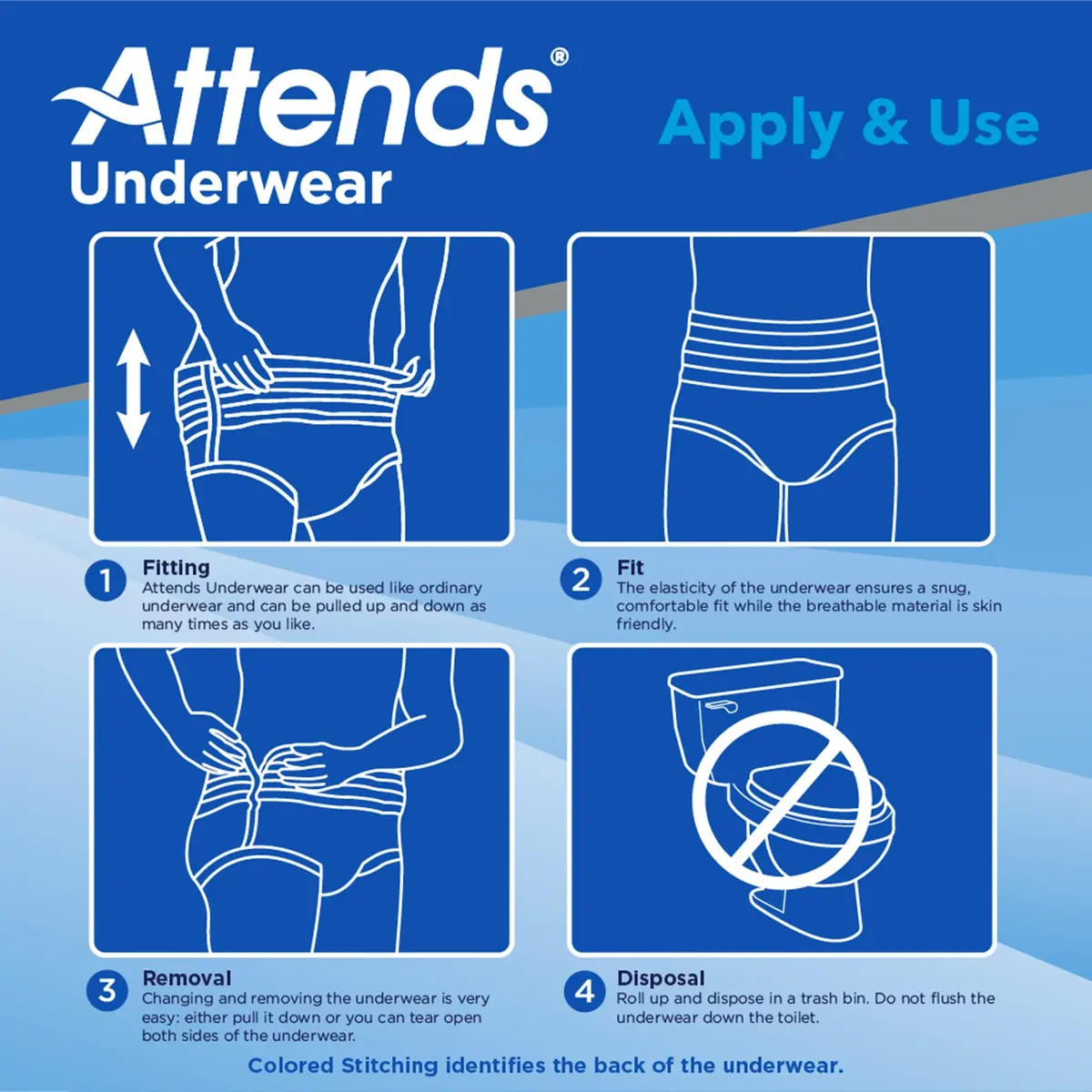 Attends Bariatric Adult Incontinence Underwear 3X-Large | Heavy Leak Protection for Obese Patients - view 5