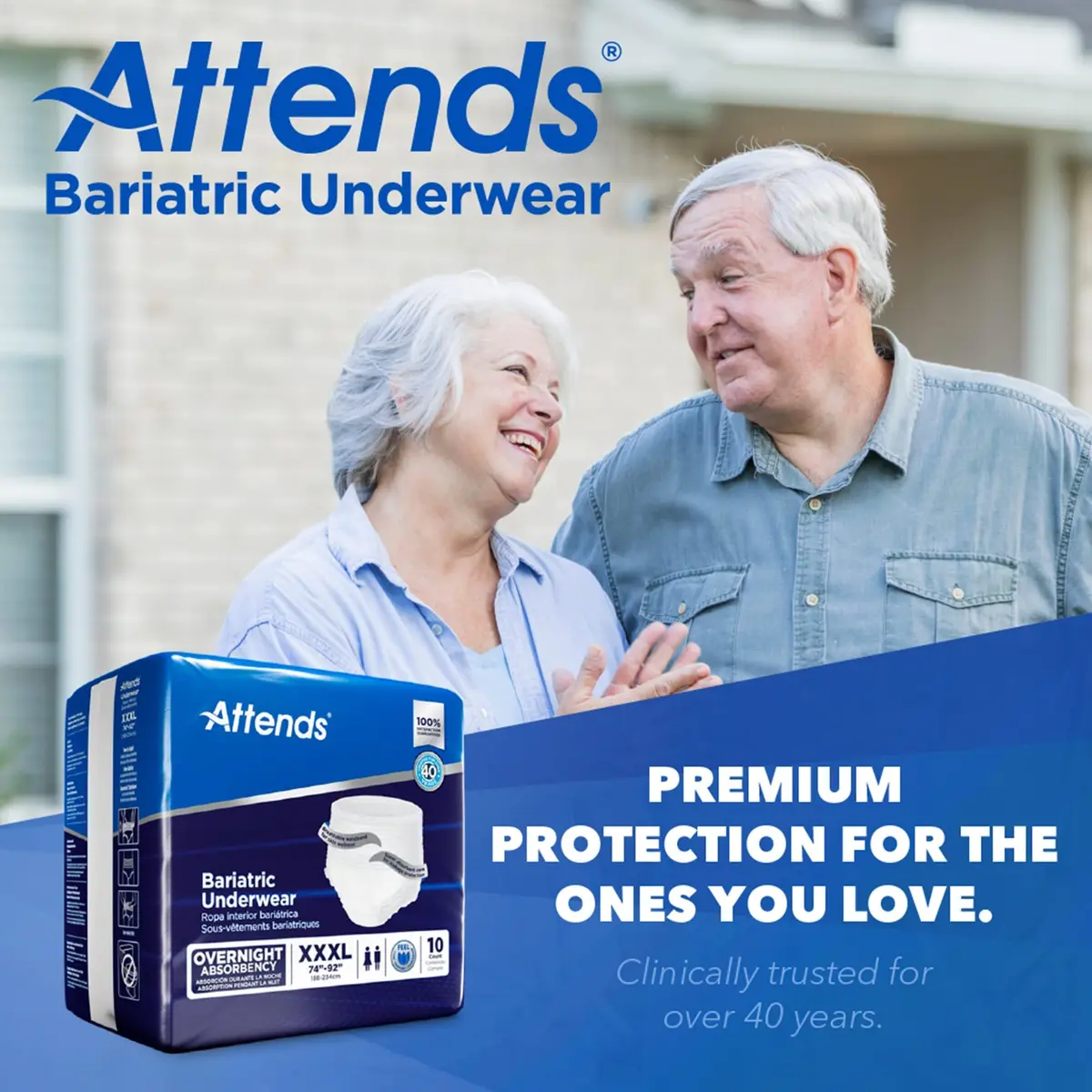 Attends Bariatric Adult Incontinence Underwear 3X-Large | Heavy Leak Protection for Obese Patients - view 7