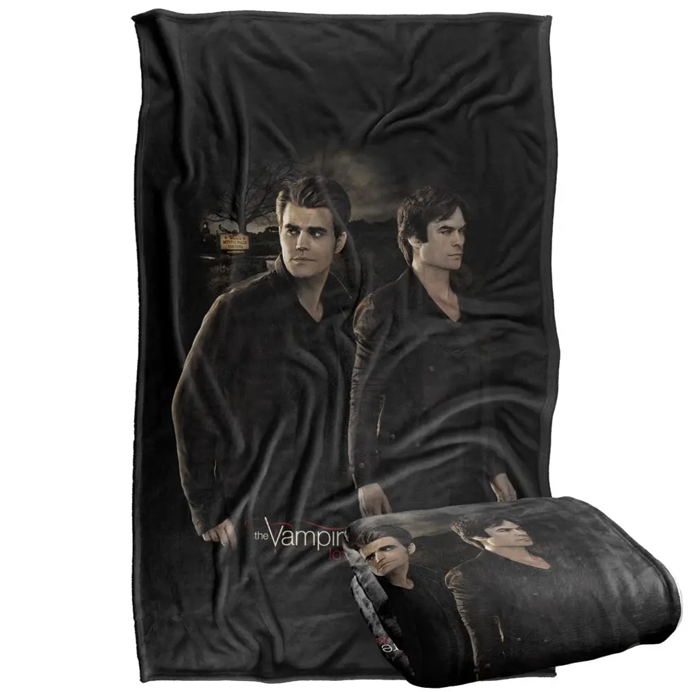 LOGOVISION Vampire Diaries Brothers Silky Touch Throw Blanket 91cm x 147cm | Officially Licensed Fandom Decor - main product image