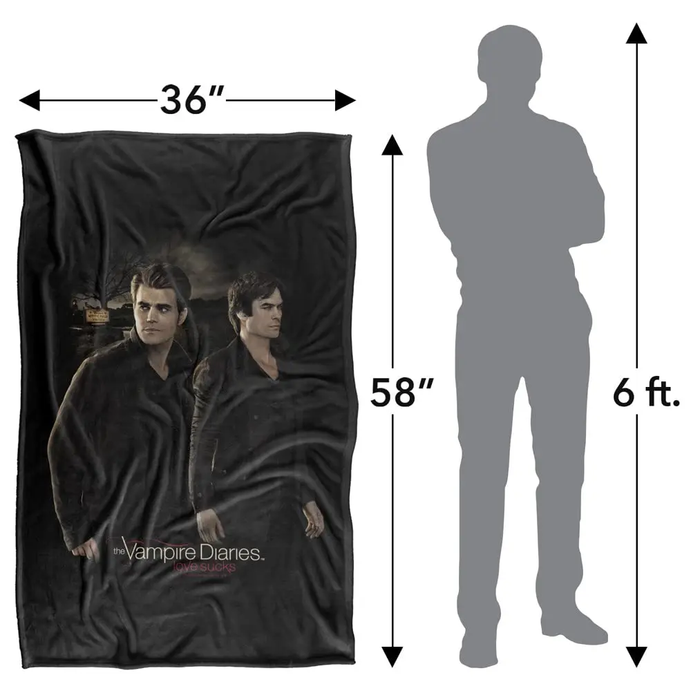 LOGOVISION Vampire Diaries Brothers Silky Touch Throw Blanket 91cm x 147cm | Officially Licensed Fandom Decor - view 5