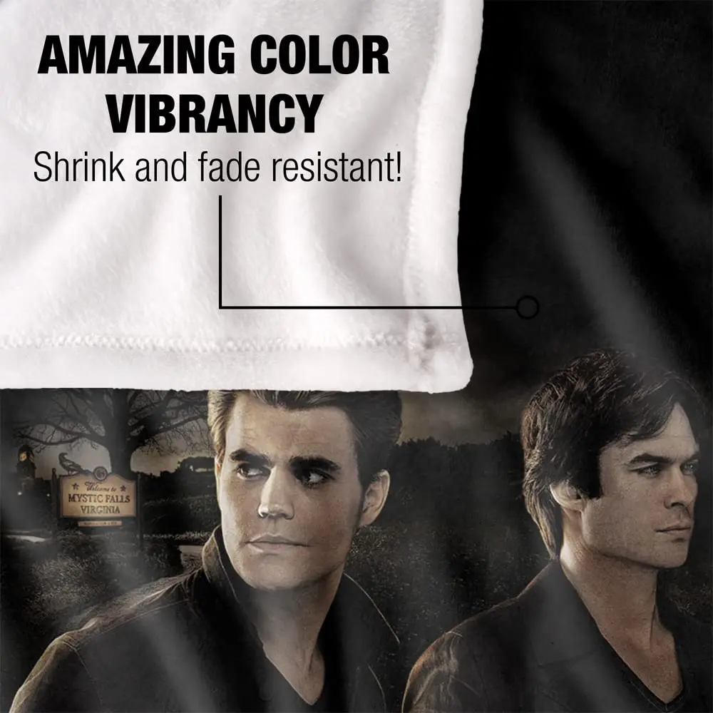 LOGOVISION Vampire Diaries Brothers Silky Touch Throw Blanket 91cm x 147cm | Officially Licensed Fandom Decor - view 4