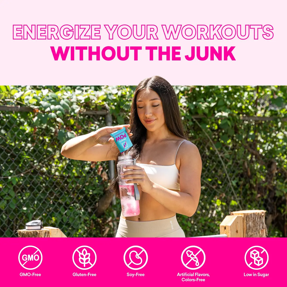 EBOOST POW Natural Pre Workout Powder 15 Packets | Blue Raspberry Energy & Performance Support - view 5