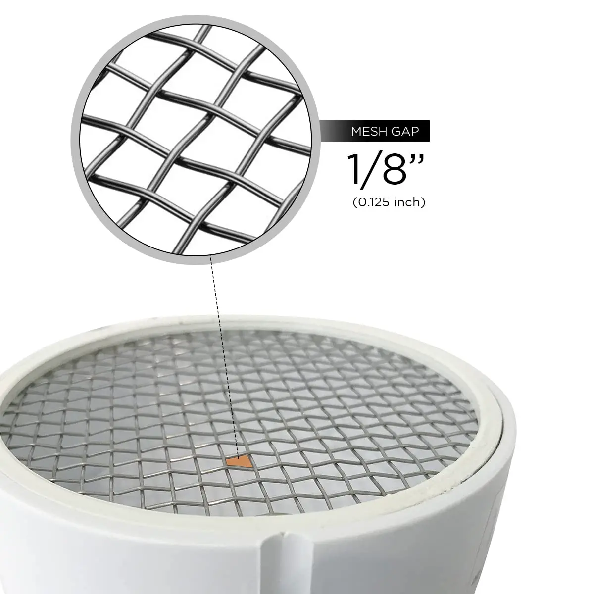 RAVEN 2" Inner x 2-3/8" Outer Diameter PVC Termination Cap Mesh Screen Vent Cover | Furnace & Roof Vent Cap - view 7