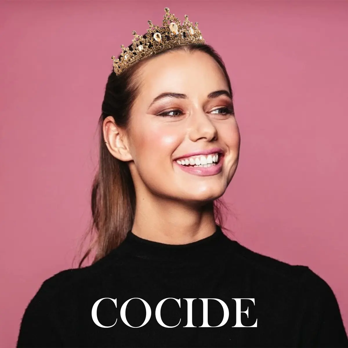 COCIDE Gold Tiara and Crown for Women Crystal Headband for Girl Champagne Rhinestone Hair Accessories for Prom Birthday Party Decorations | Elegant Bridal Headpiece with Crystals - view 4