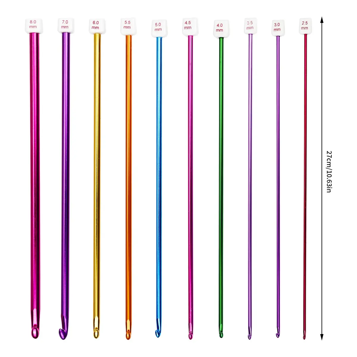 tiggell 23 Pieces Crochet Hooks Set with Bamboo Knitting Needles | 2mm-10mm Metric Sizes - view 2