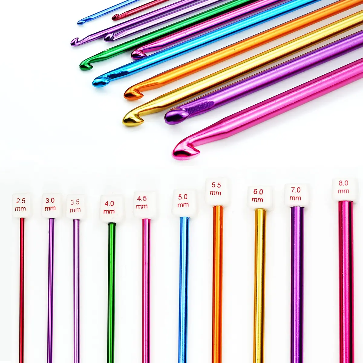 tiggell 23 Pieces Crochet Hooks Set with Bamboo Knitting Needles | 2mm-10mm Metric Sizes - view 3