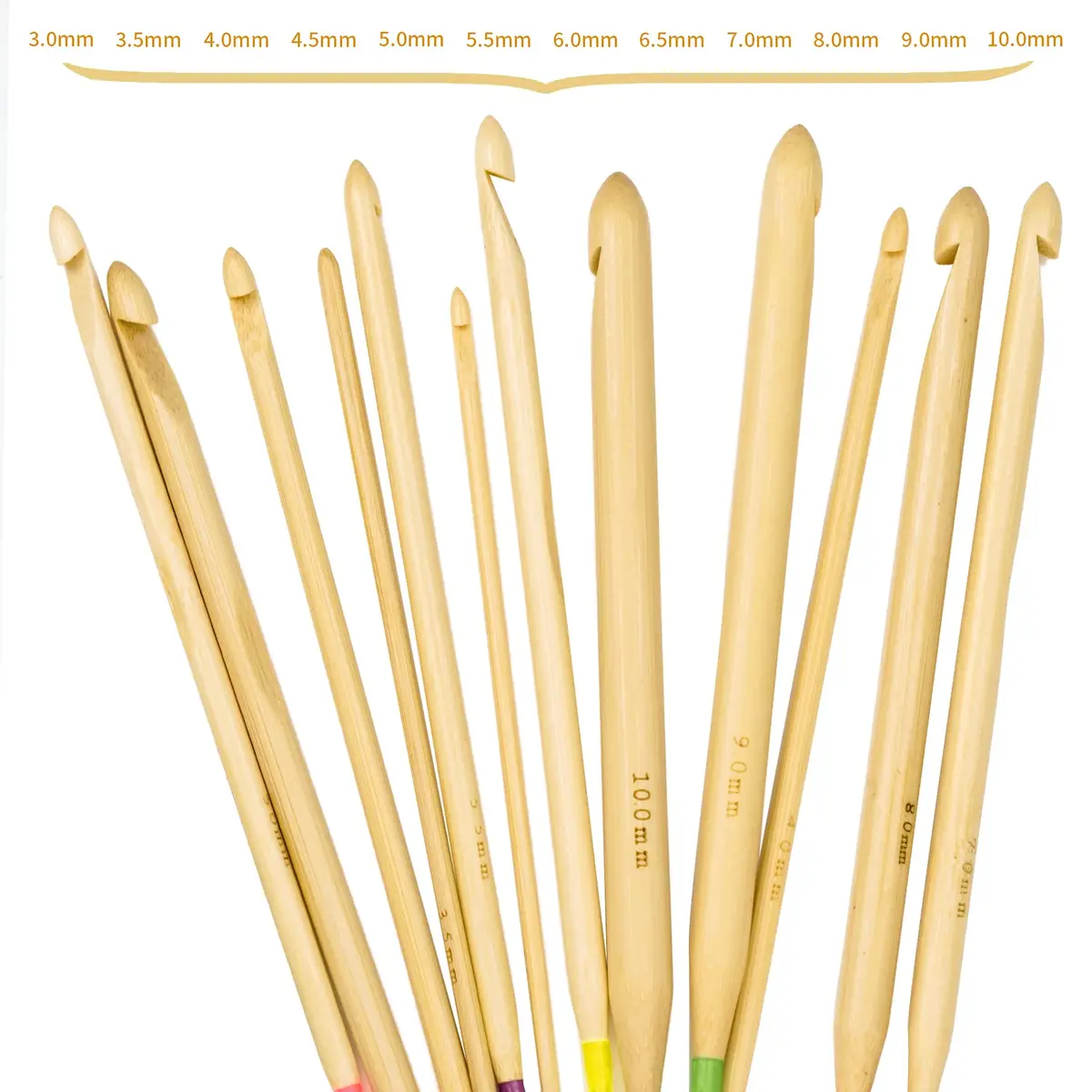 tiggell 23 Pieces Crochet Hooks Set with Bamboo Knitting Needles | 2mm-10mm Metric Sizes - view 4