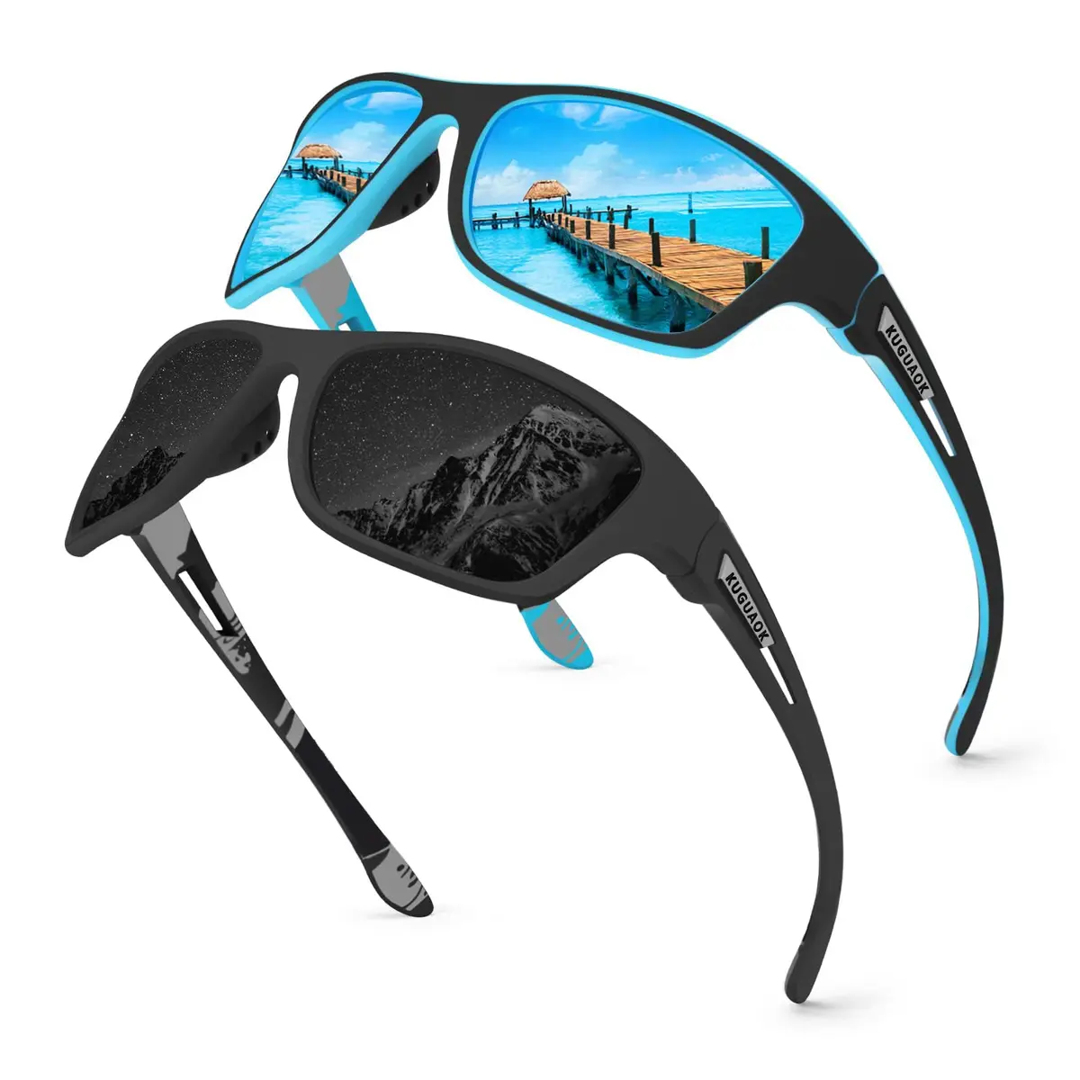 KUGUAOK Polarized Sports Sunglasses for Men | UV 100% Protection, Cycling & Driving Ready - main product image