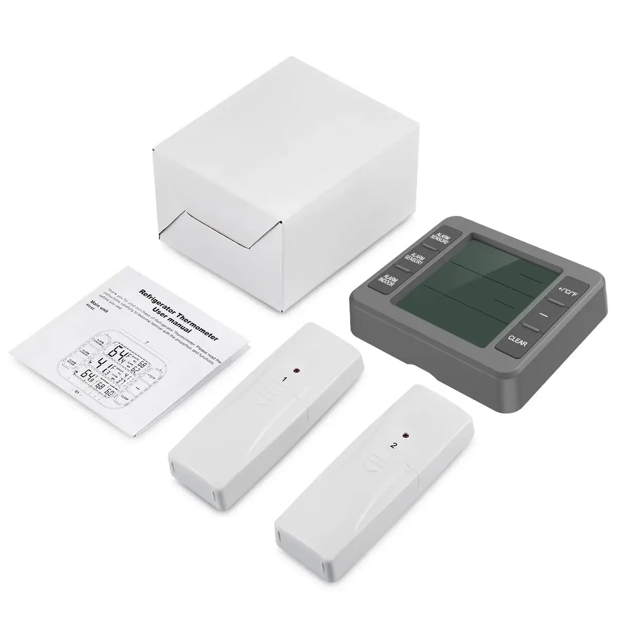 ORIA Wireless Refrigerator Thermometer with 2 Sensors | Indoor/Outdoor -40°C to 60°C - view 8