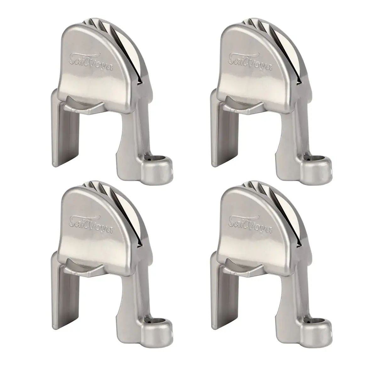 SailVoya Adjustable Pontoon Boat Fender Clips (4 Pack) | Securely Mounts 1-1.25 inch Square Rails - main product image