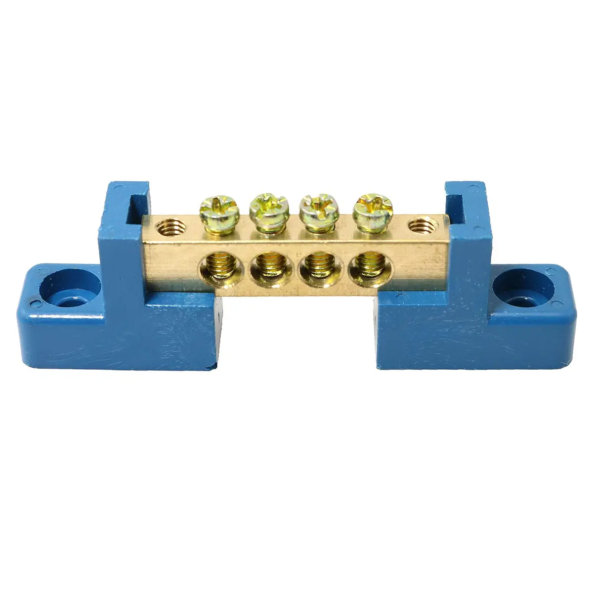 RLECS Terminal Bus Bar 2pcs 4-Position Brass Grounding Strip | Power Distribution - view 5