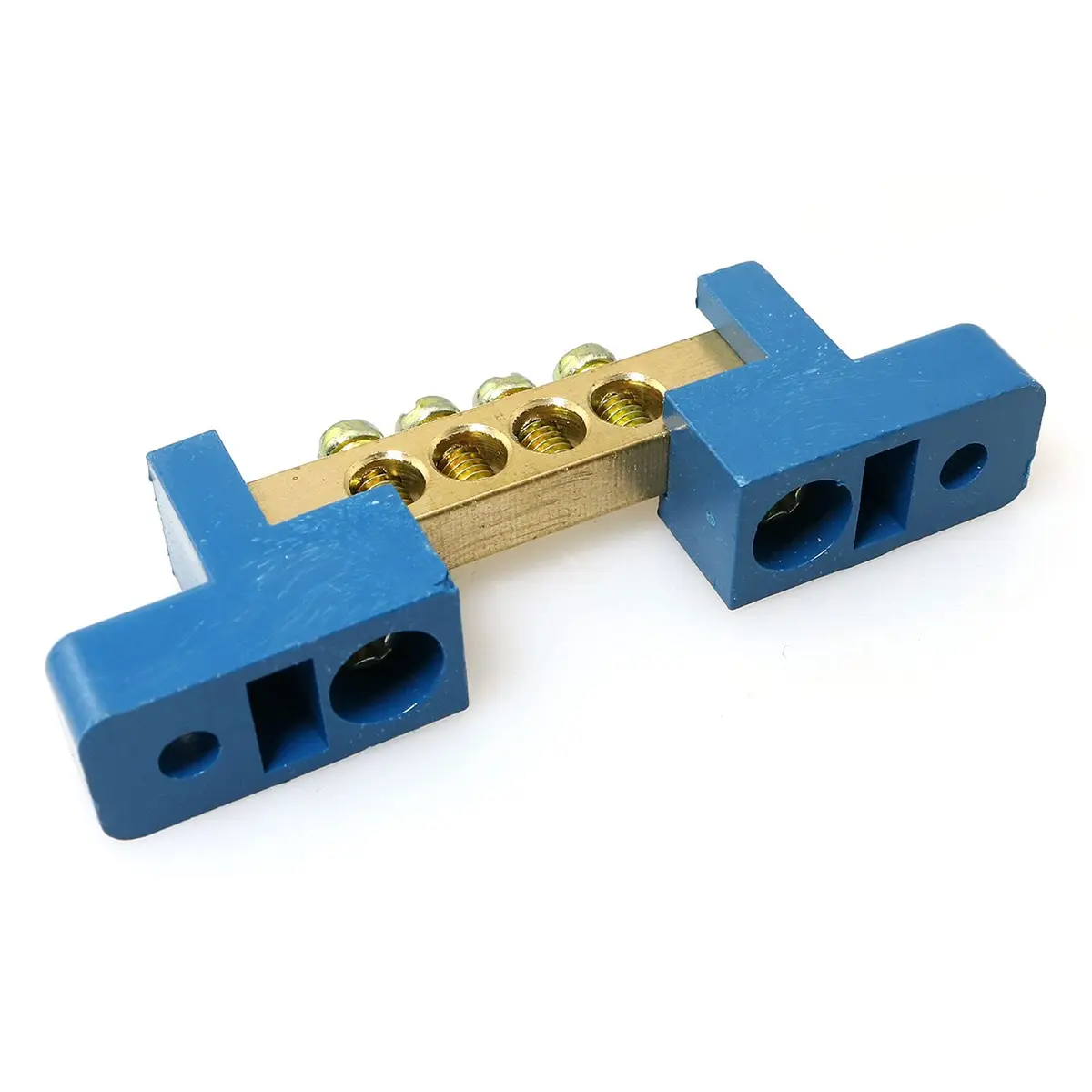 RLECS Terminal Bus Bar 2pcs 4-Position Brass Grounding Strip | Power Distribution - view 6