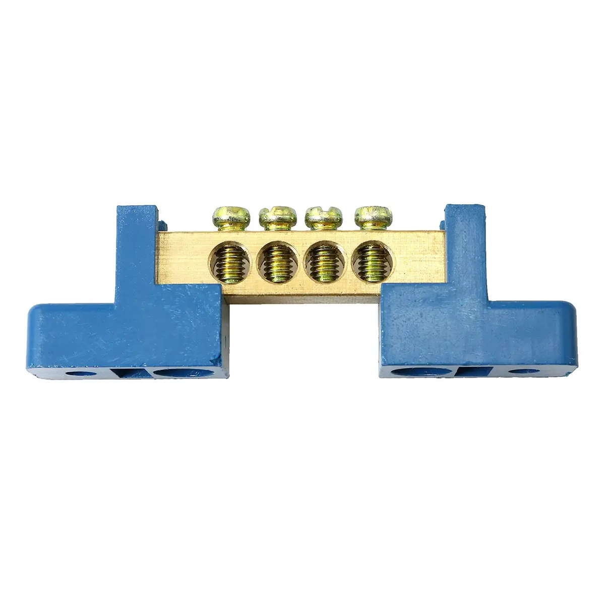 RLECS Terminal Bus Bar 2pcs 4-Position Brass Grounding Strip | Power Distribution - view 2