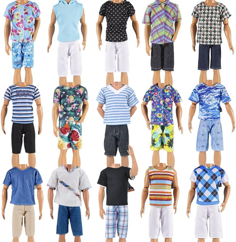 E-TING 10Set Doll Clothes & Shoes for 12-inch Boy Doll | Handmade, Safe & Colorful - view 6