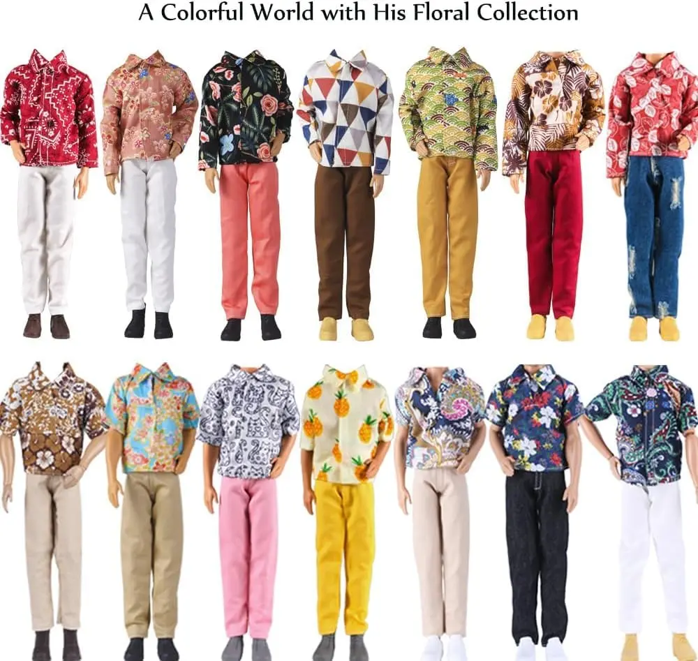 E-TING 10Set Doll Clothes & Shoes for 12-inch Boy Doll | Handmade, Safe & Colorful - view 4