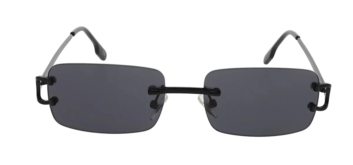 FLAWLESS EYEWEAR Classy Elegant Clear Lens Eyeglasses Gold Rimless Frame 55mm (Black) - view 2