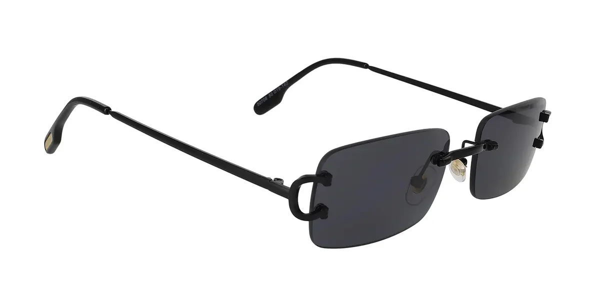 FLAWLESS EYEWEAR Classy Elegant Clear Lens Eyeglasses Gold Rimless Frame 55mm (Black) - view 3