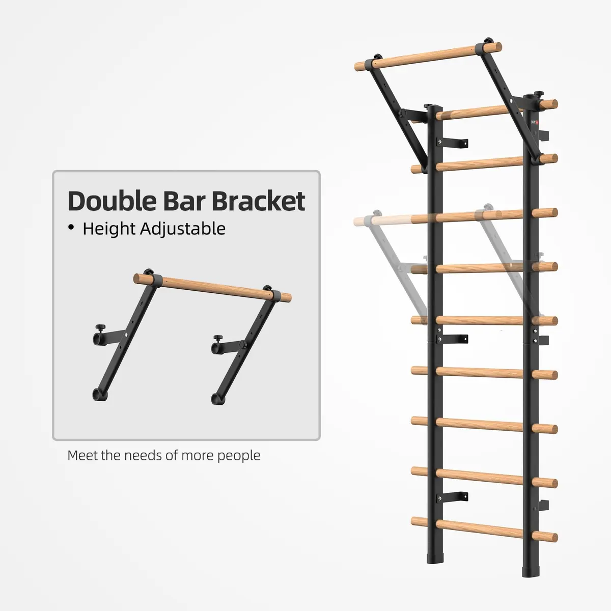 DHT DYNAMIC HEALTH TECH Pull-Up Bar Wall Mounted | Home Office Fitness Accessory - view 2