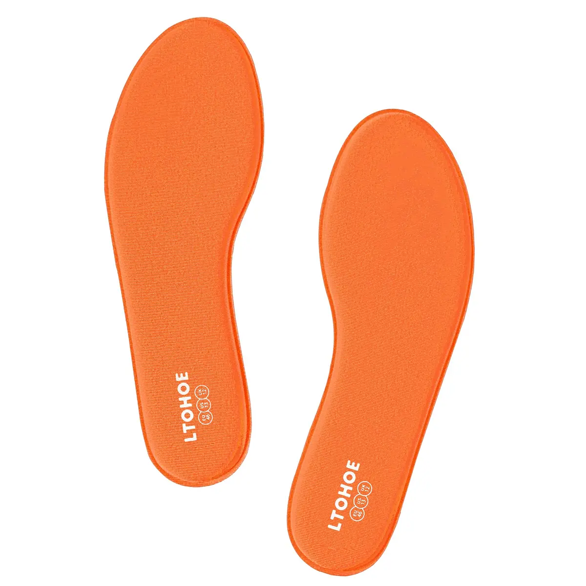 LTOHOE Memory Foam Insoles for Men | Replacement Shoe Inserts for Running & Hiking, 8mm Orange US 8 - main product image