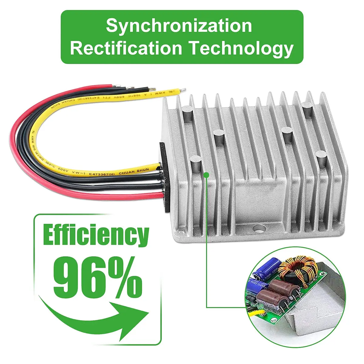 YIPIN HEXHA DC 24V to 12V 30A 360W Waterproof Power Converter | Industrial Grade Buck Regulator - view 5