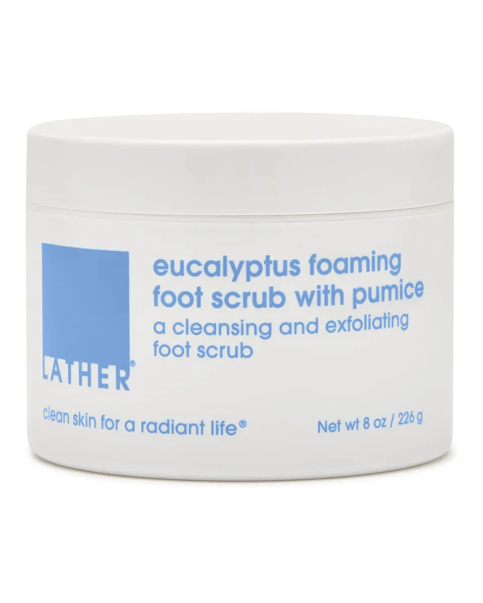 LATHER Vegan Skin Exfoliant 8 oz | Natural Foot & Body Scrub for Cracked Heels & Calluses - main product image
