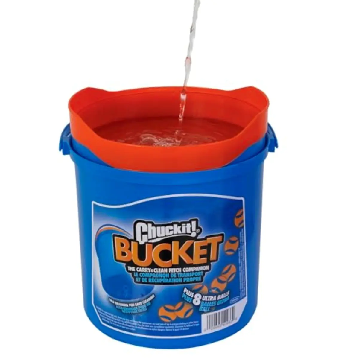Chuckit! Ultra Ball Dog Toy 8-Pack with Bucket - Medium (6.4 cm) | Durable Rubber Fetch Balls for Dogs 20-60 lbs - view 3