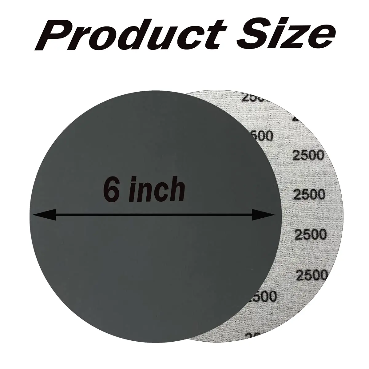 AutKerige 6 Inch 2500 Grit Wet Dry Sandpaper | Hook & Loop Discs for Auto & Home Use - view 4