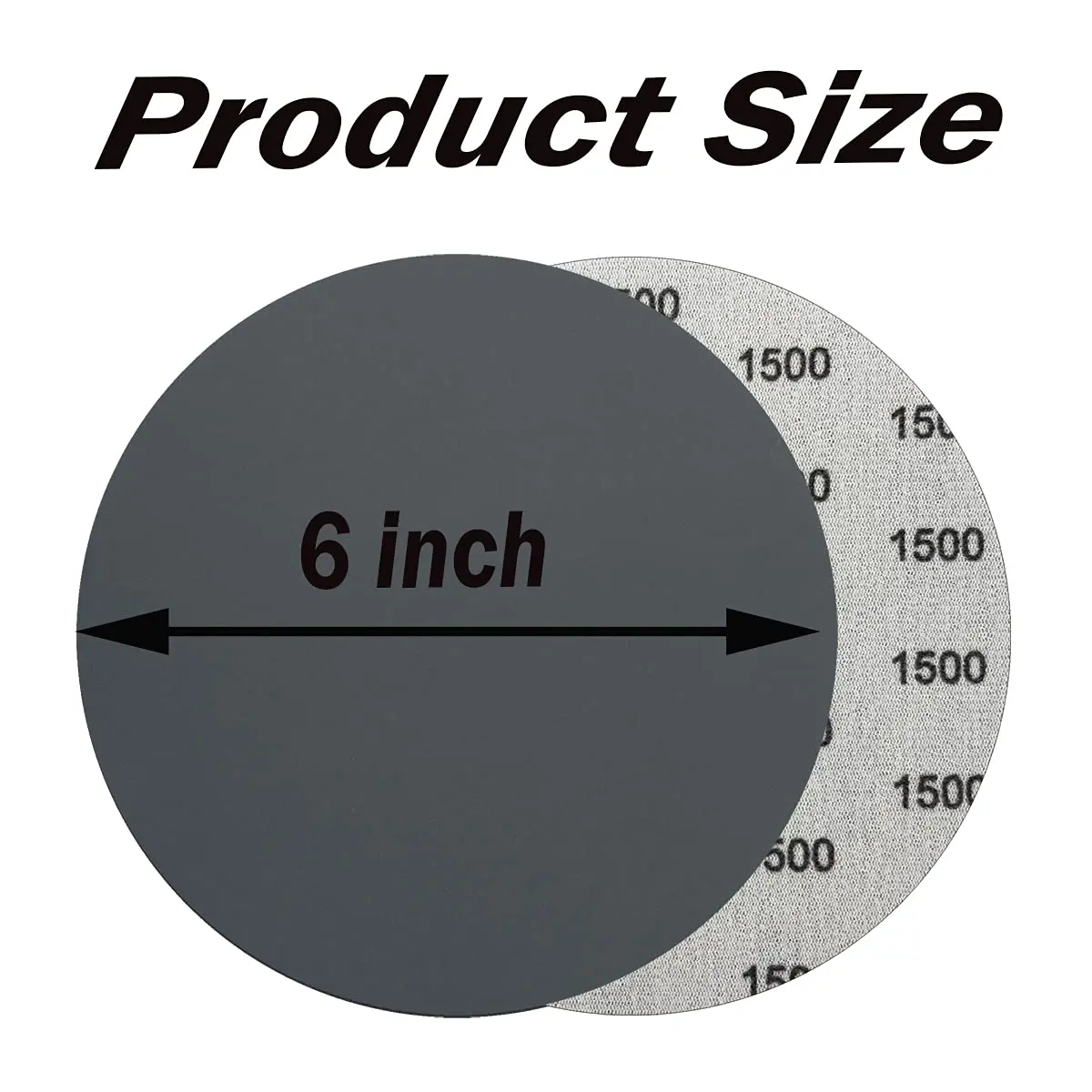 AutKerige 6 Inch 1500 Grit Wet Dry Sandpaper | Hook & Loop Discs for Auto & Home Use - view 2