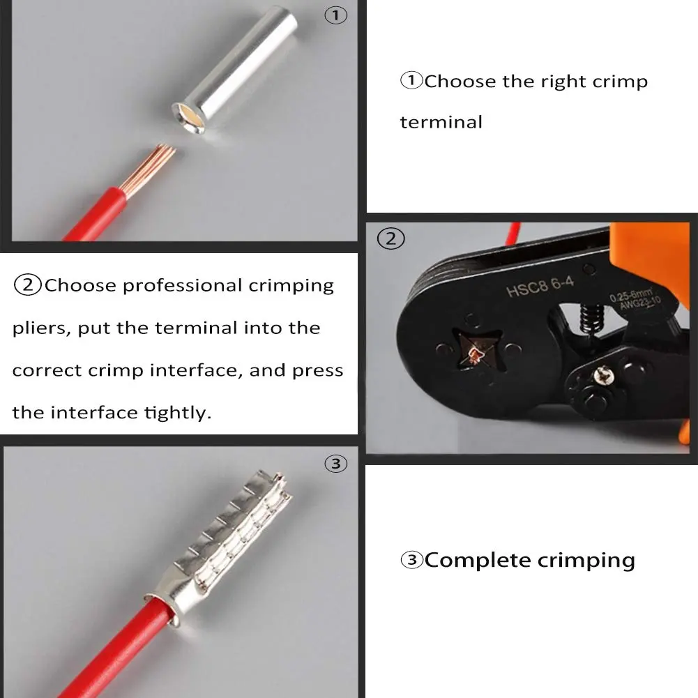 Teansic 600Pcs Tinned Copper Wire Ferrules AWG22-10 | High Conductivity & Safety - view 5