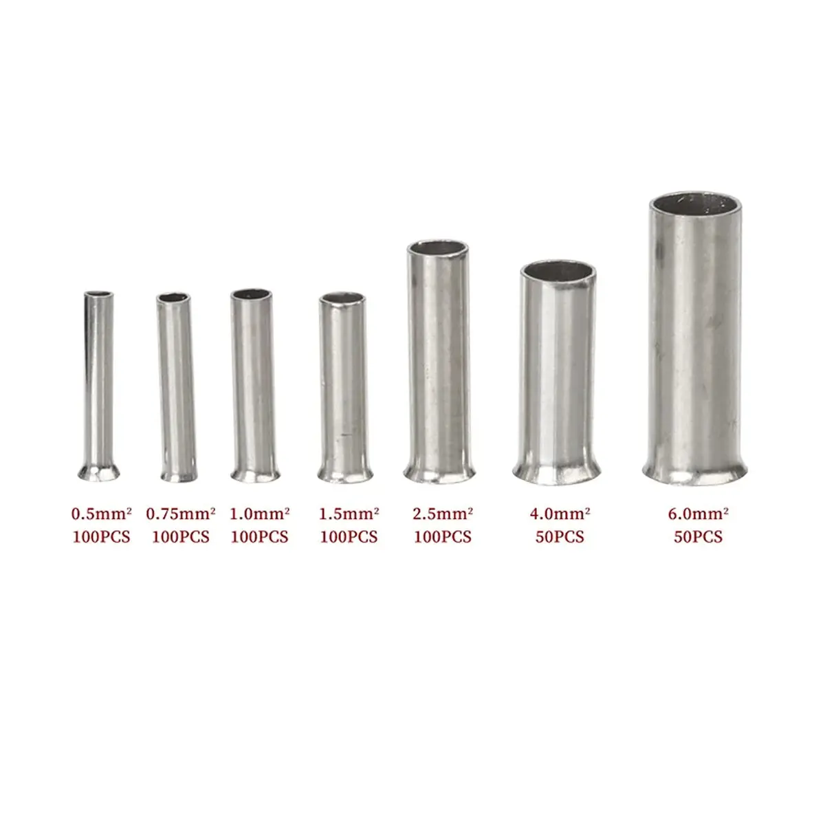 Teansic 600Pcs Tinned Copper Wire Ferrules AWG22-10 | High Conductivity & Safety - view 2