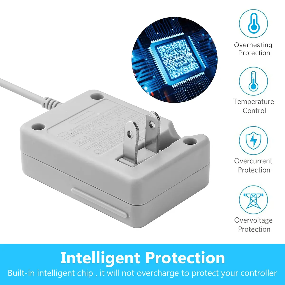 Trenro 3DS Charger Compatible with Nintendo 3DS/ DSi/XL/2DS/ New 3DS | Foldable, Portable, Safe - view 7