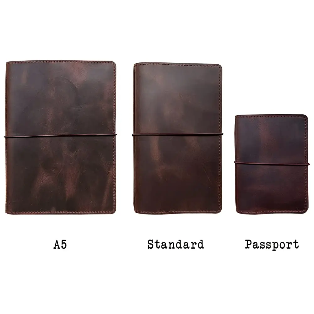 newestor Travelers Notebook Cover Passport Size Dark Brown | Genuine Leather with Pen Loop & Card Slots - view 7