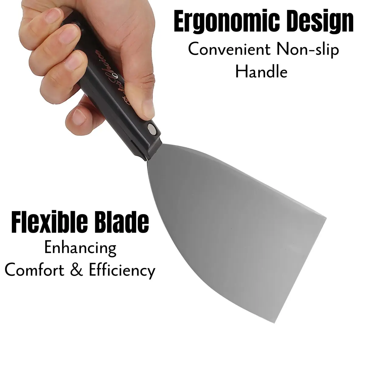 Bates Choice 6 Inch Flexible Drywall Spackle Knife | Carbon Steel, Rust-Resistant, Soft-Grip Handle - view 3