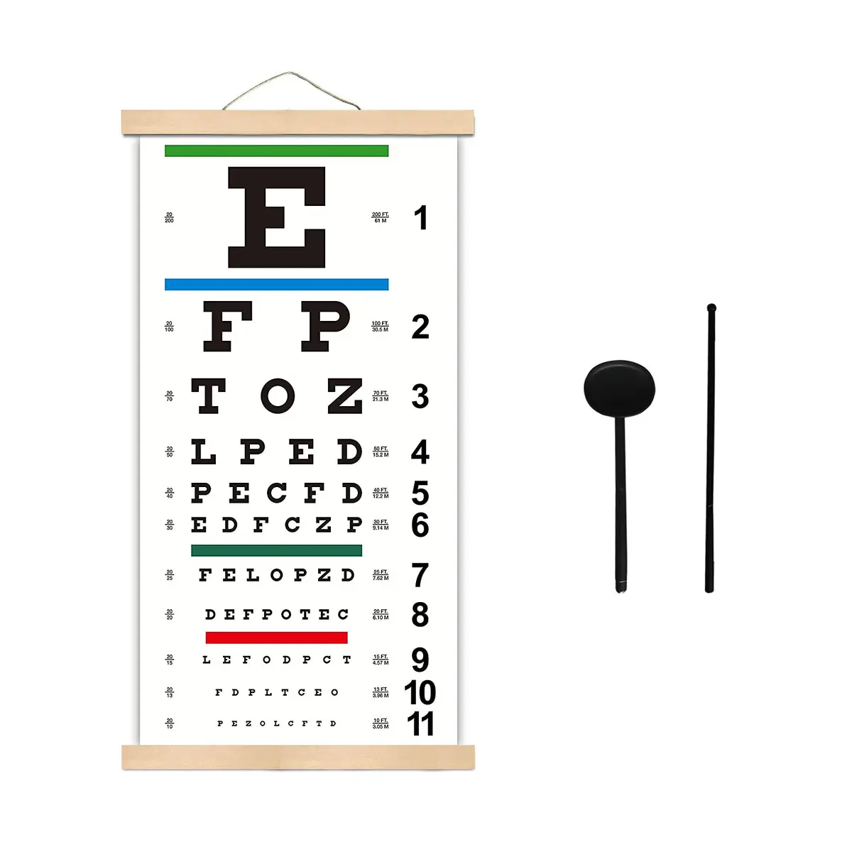 NOYOC Snellen Eye Chart, Eye Charts for Eye Exams 20 Feet, Snelling Chart - main product image