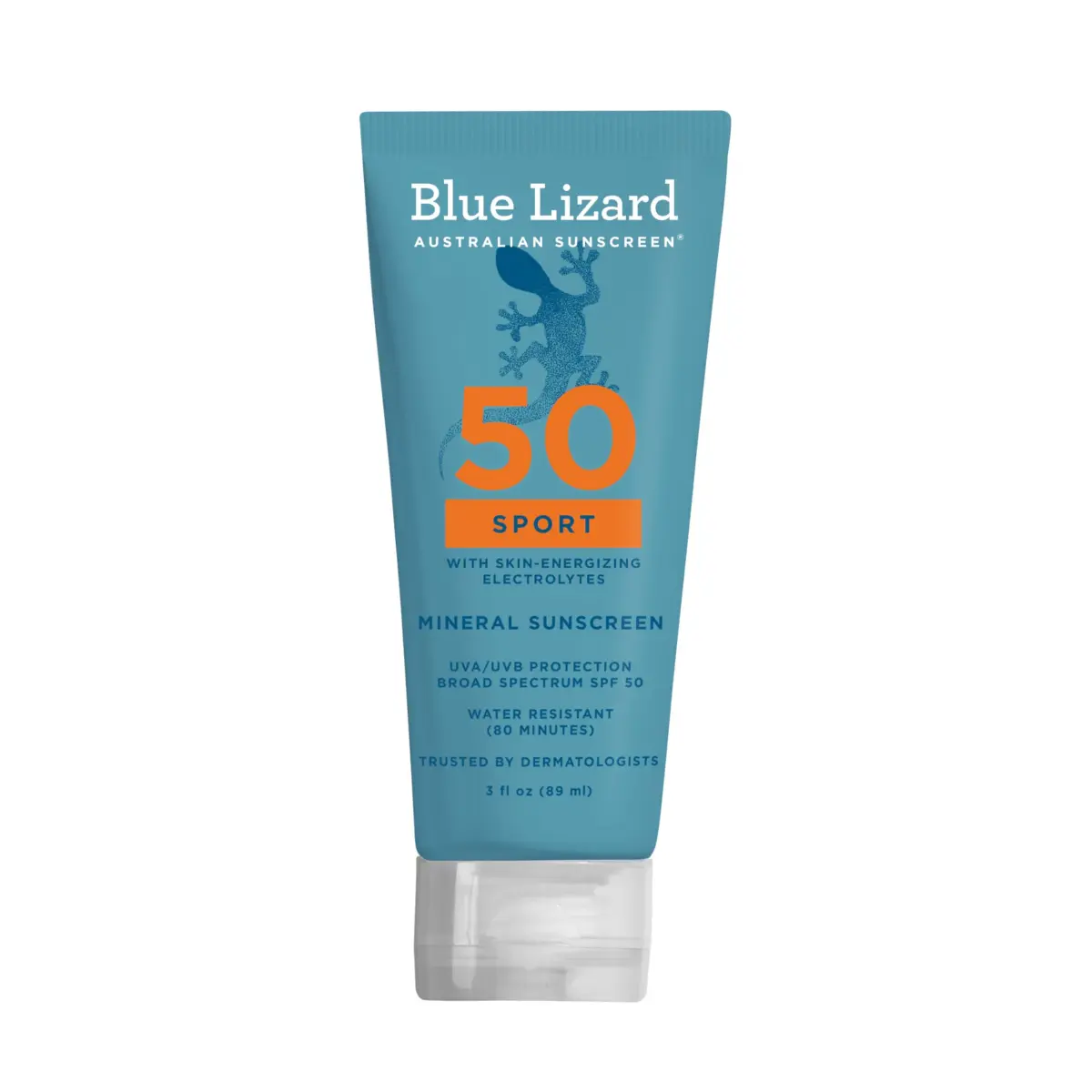 Blue Lizard Sport Mineral SPF 50 Lotion 89ml (3.0 Fl Oz) | Broad Spectrum UVA/UVB Protection - main product image