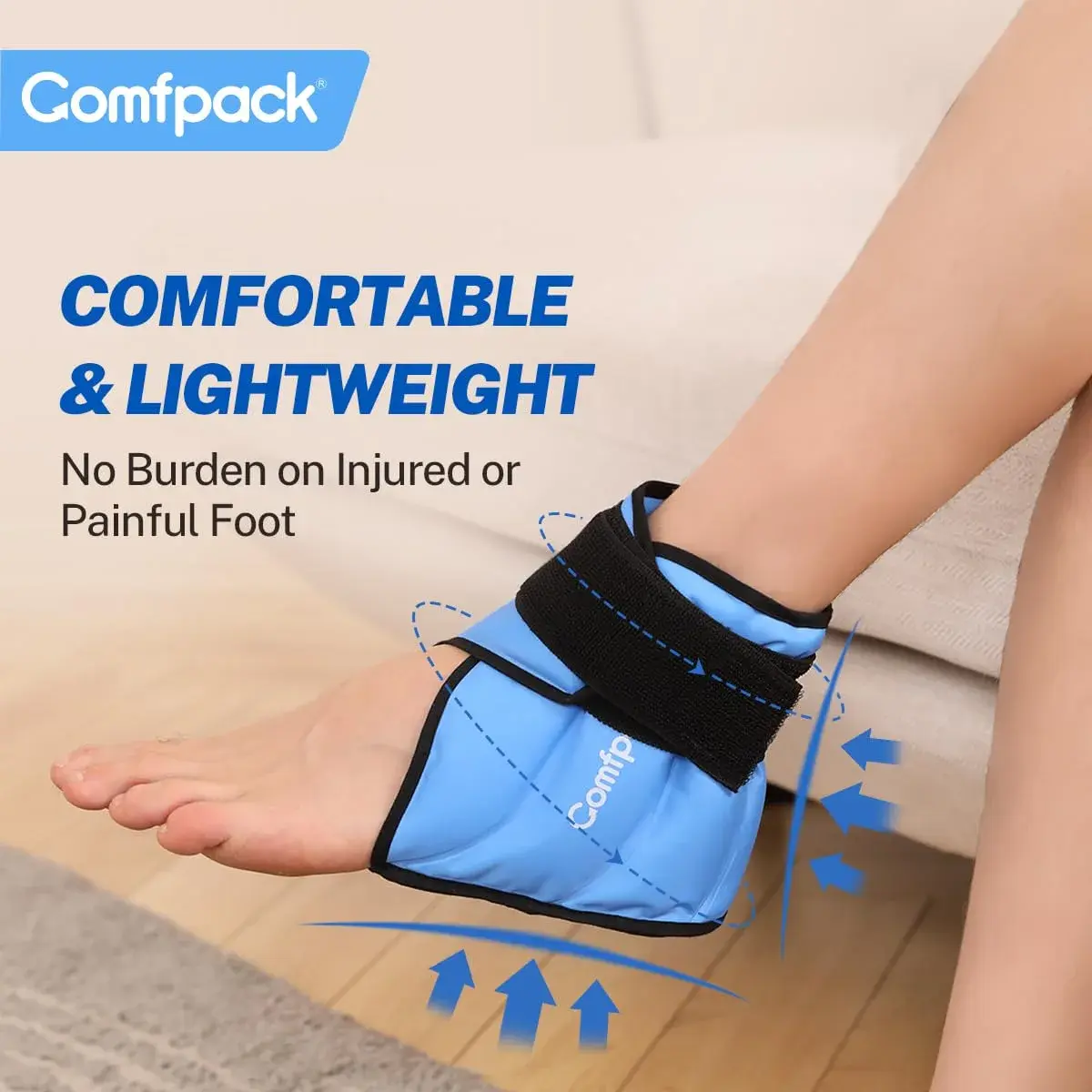 Comfpack Heel Ice Pack Wrap for Plantar Fasciitis Relief, Ankle Ice Pack Wrap for Swelling, 1 Count (Pack of 1) | Targeted Relief for Foot & Ankle Pain - view 6