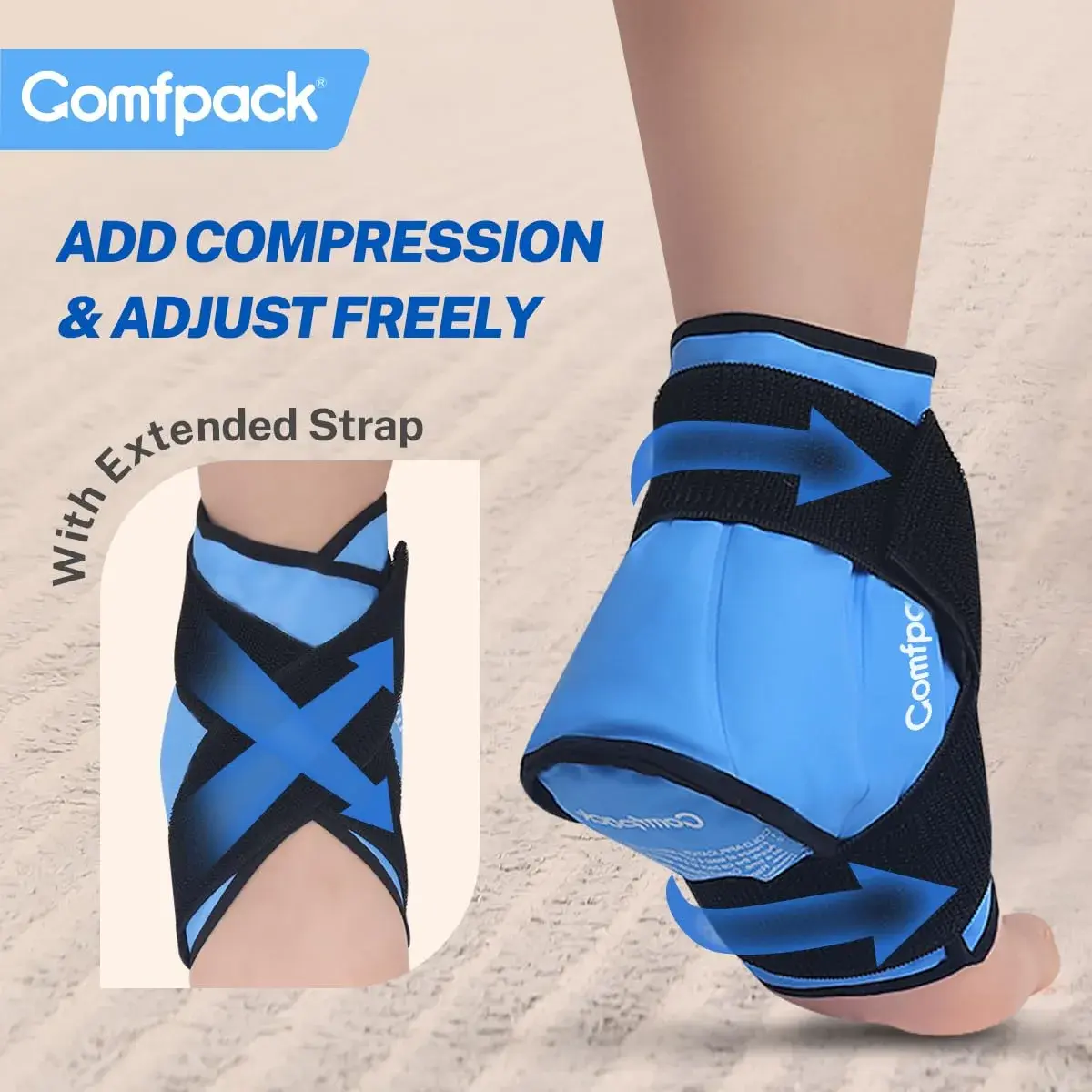 Comfpack Heel Ice Pack Wrap for Plantar Fasciitis Relief, Ankle Ice Pack Wrap for Swelling, 1 Count (Pack of 1) | Targeted Relief for Foot & Ankle Pain - view 3