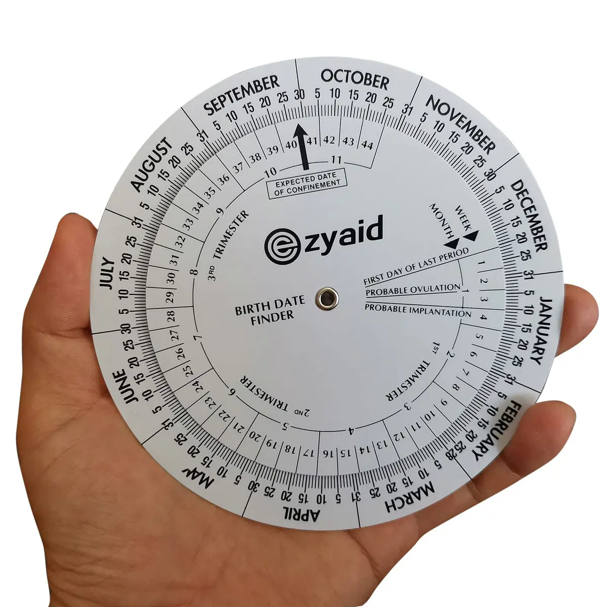 Ezyaid Pregnancy Wheel, OB-GYN Due Date Calculator, Gestational EDC Wheel for Midwives and Health Workers | Accurate, Easy-to-Use Pregnancy Tool - main product image