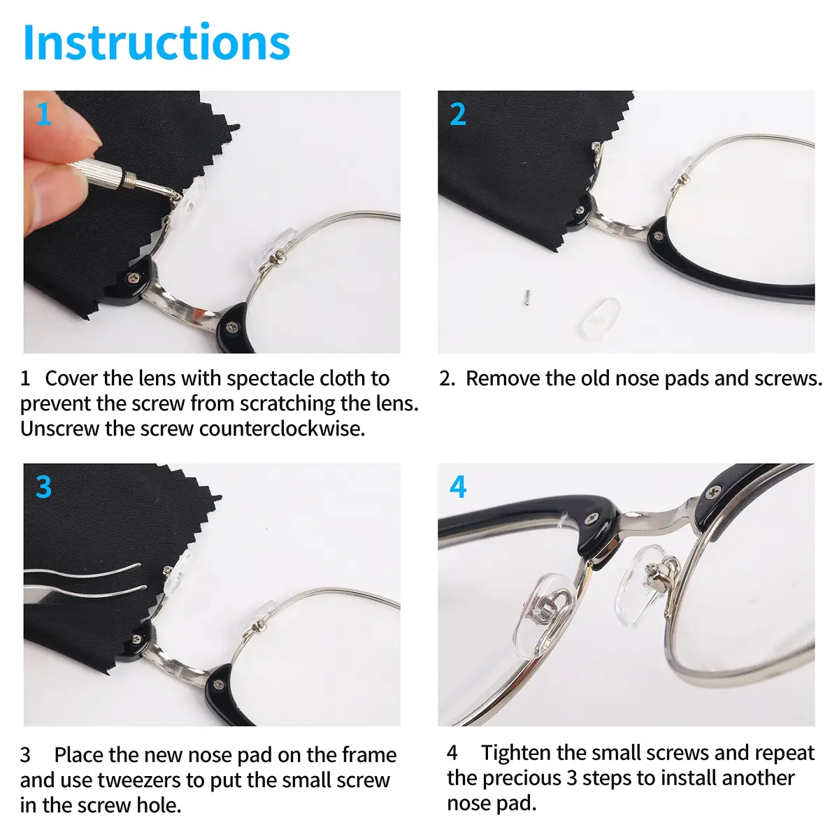 HQVOIC Magnetic Eyeglass Repair Kit with 26 Pieces | Precision Tools for Spectacles and Sunglasses - view 6