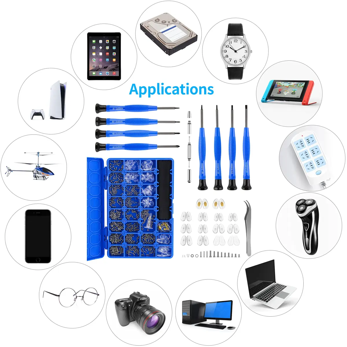 HQVOIC Magnetic Eyeglass Repair Kit with 26 Pieces | Precision Tools for Spectacles and Sunglasses - view 7