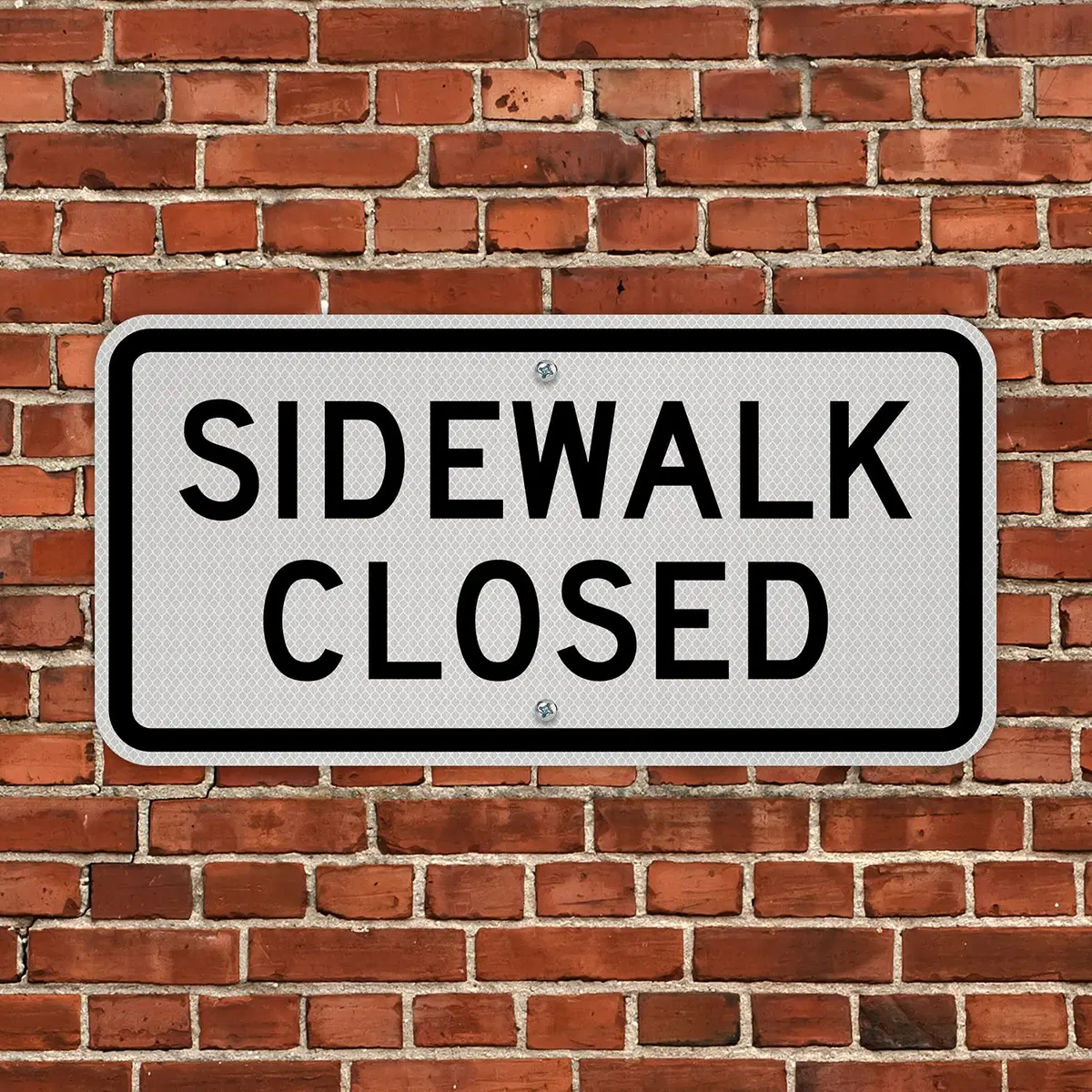 SmartSign 12 x 24 inch MUTCD-Compliant Metal Sign, Black & White, Reflective, Durable Aluminum - view 4