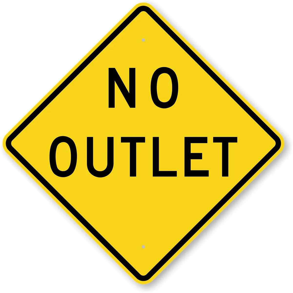SmartSign 24 x 24 inch MUTCD-Compliant Metal Sign, Aluminum, Black and Yellow | MUTCD & DOT Approved - main product image