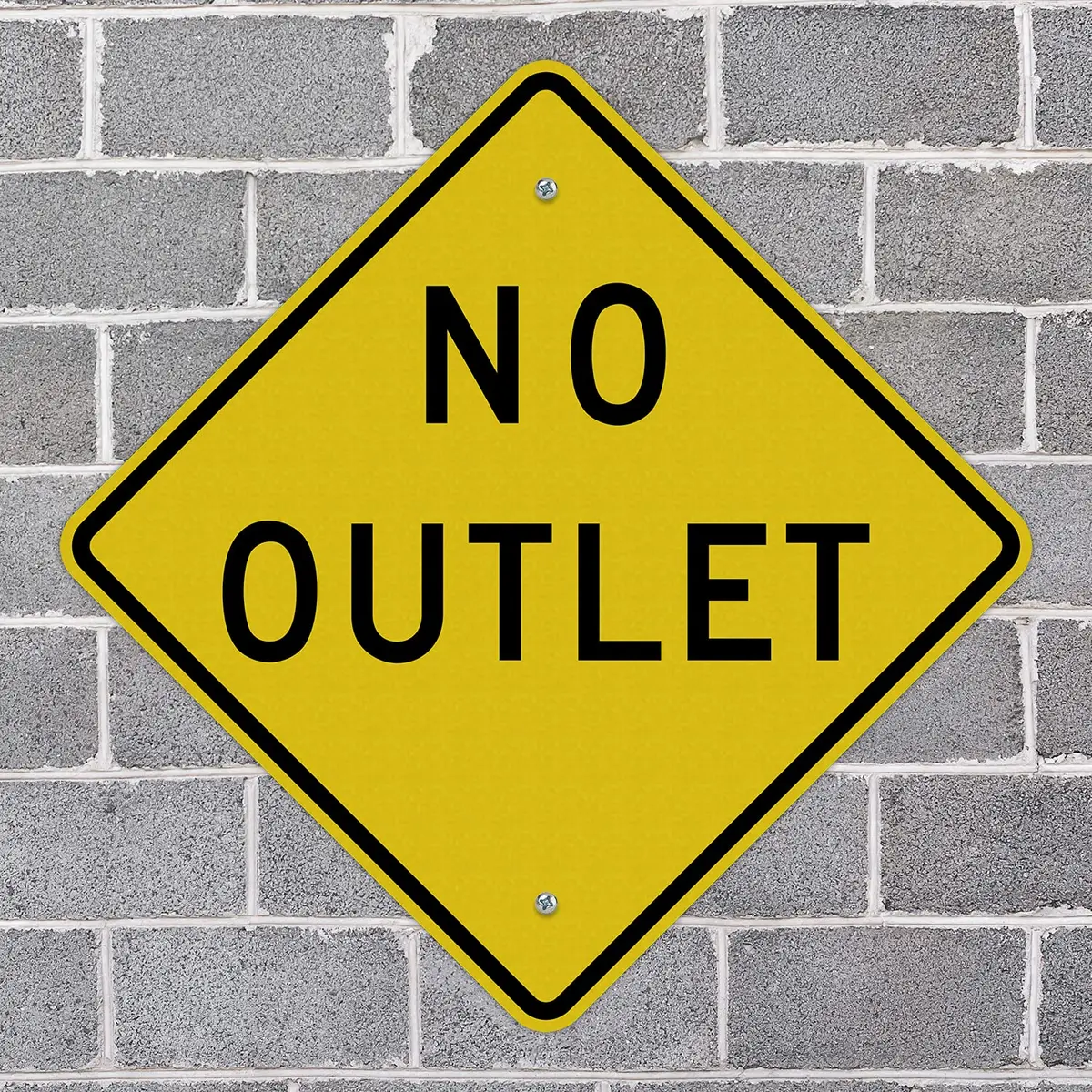 SmartSign 24 x 24 inch MUTCD-Compliant Metal Sign, Aluminum, Black and Yellow | MUTCD & DOT Approved - view 4