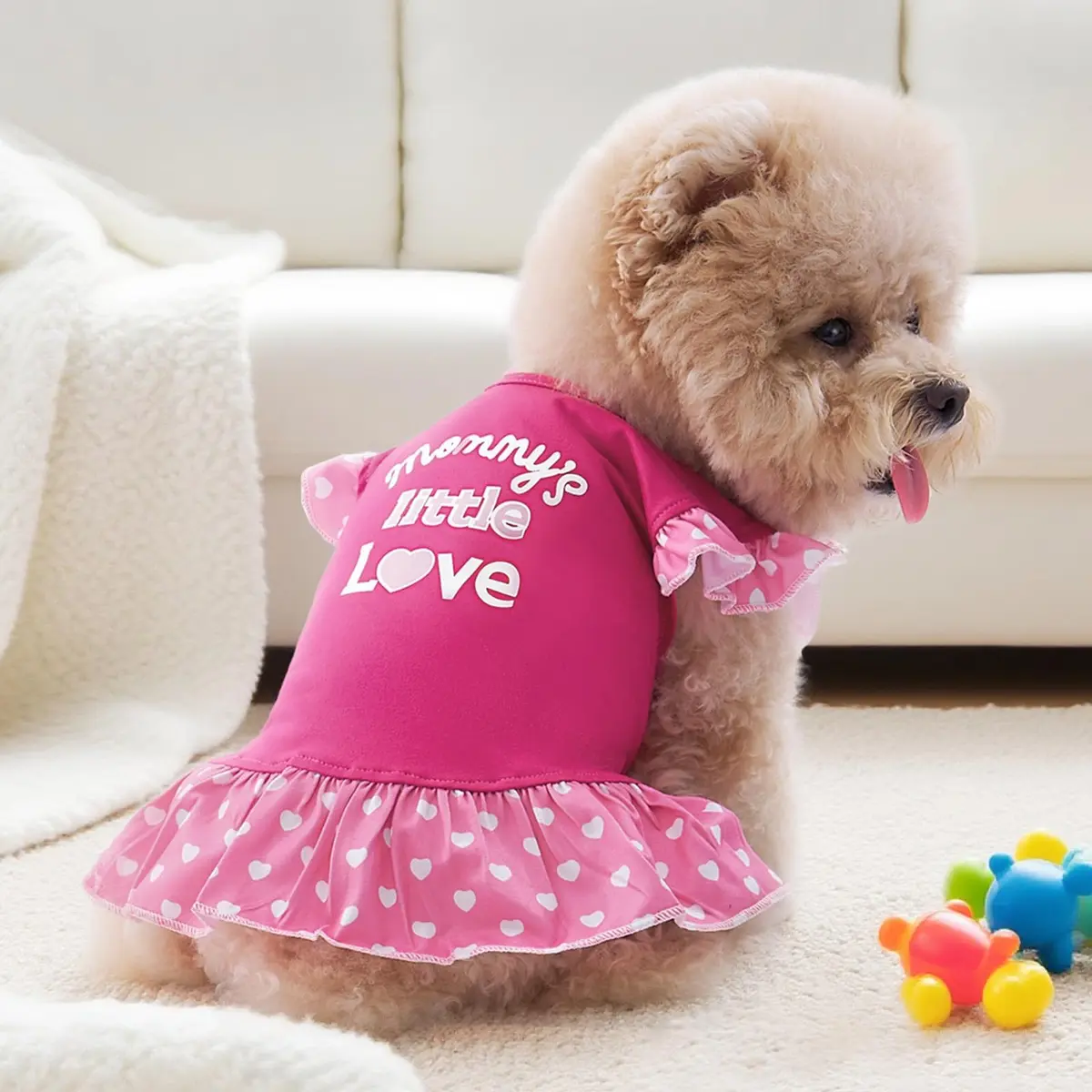 XPUDAC Small Dog Dress 4 Pack | Cute Pink Angel Pet Apparel for Small Dogs & Cats - view 2