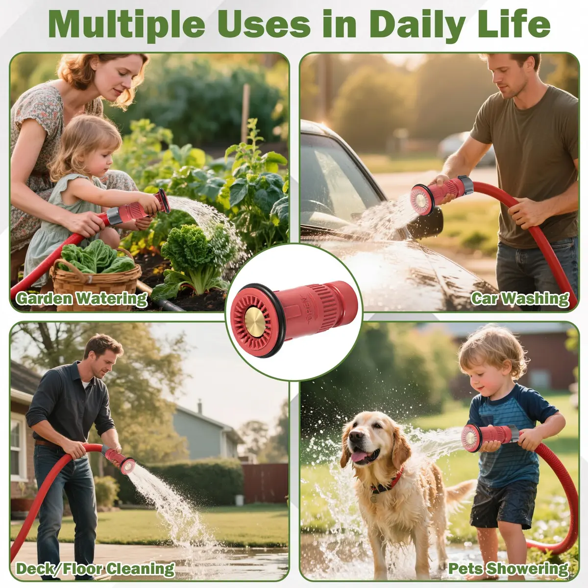 SpringSpray 1 Inch Fire Hose Nozzle Thermoplastic NH/NST 1" Fire Nozzles | Adjustable, Lightweight & Durable - view 7
