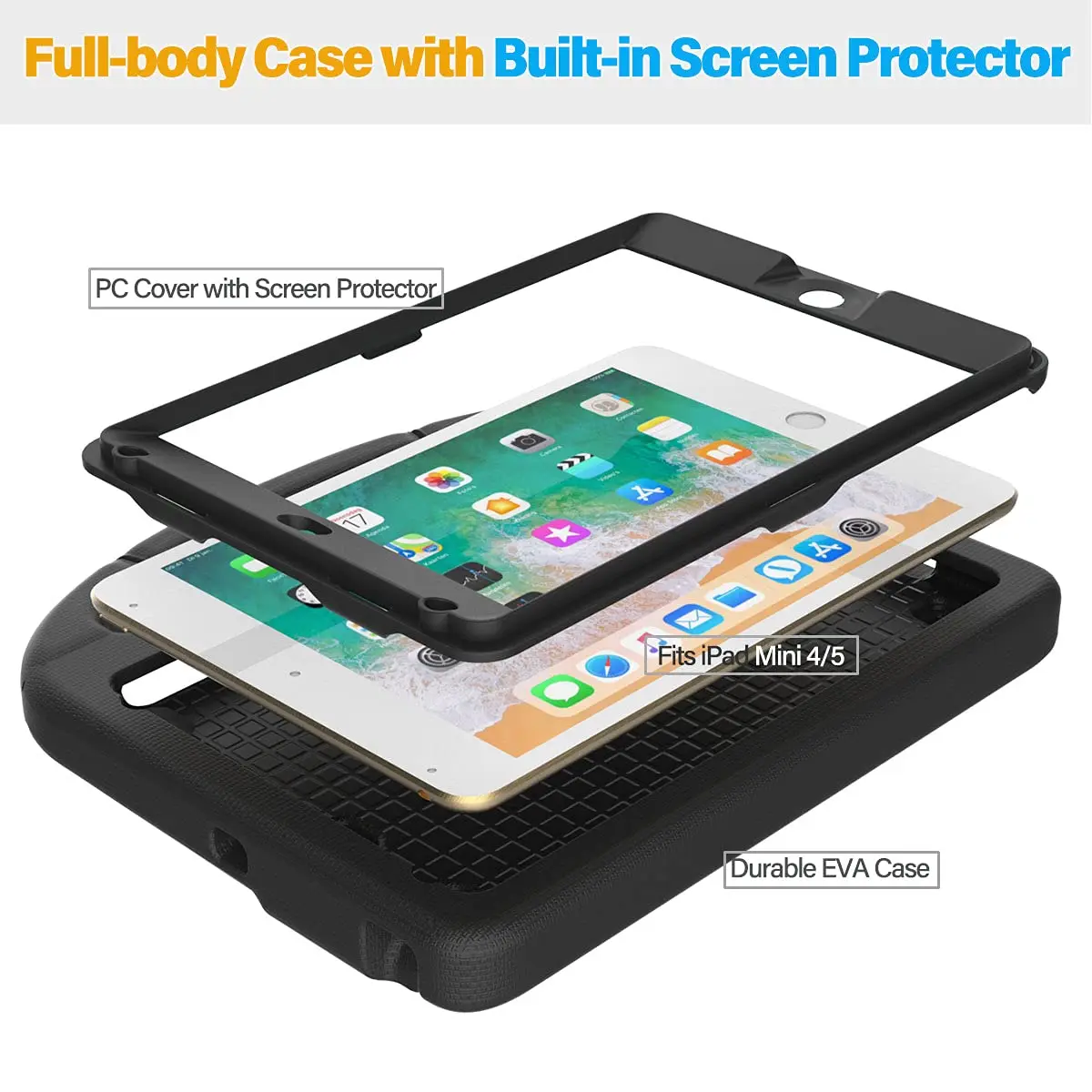 Suplik Kids Case for iPad Mini 4/5 (7.9-inch) | Shockproof, Kid-Safe, Screen Protector - view 7