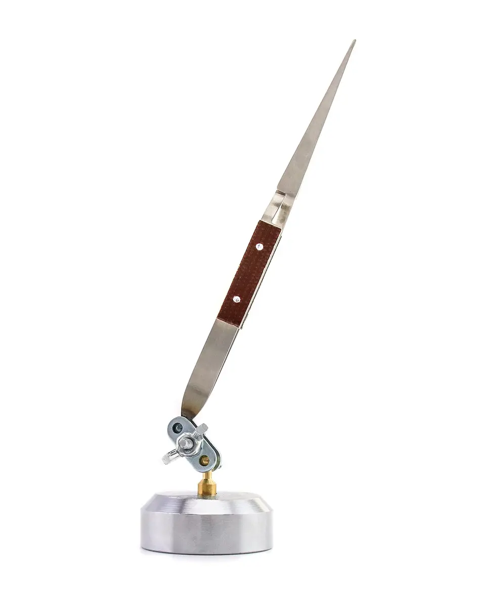 QWORK Cross Locking Tweezers with Base 360° Rotation | Jewelry Welding Soldering Repair Kit - view 2