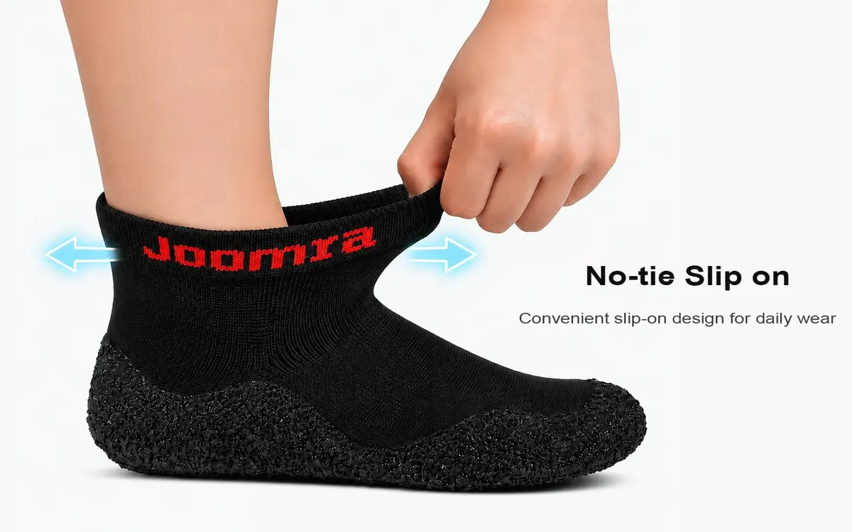 Joomra Men's Barefoot Sock Shoes for Women Minimalist Footwear W9/M8 Black | Ultra-Light, Flexible & Water-Friendly - view 5