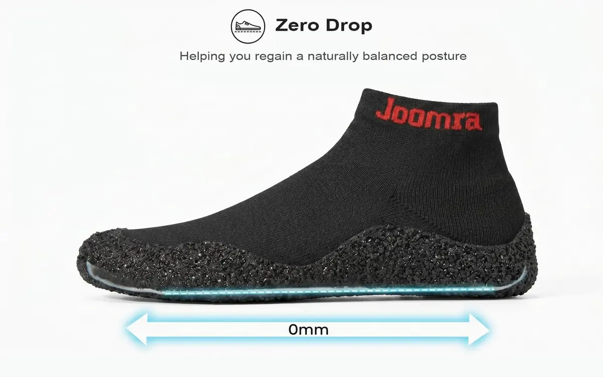 Joomra Womens Barefoot Sock Shoes Minimal Water Footwear Black | Ultra-Light, Foldable, Non-Slip for Yoga & Beach - view 3